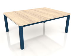 Table basse 70×94 (Gris bleu, bois Iroko)