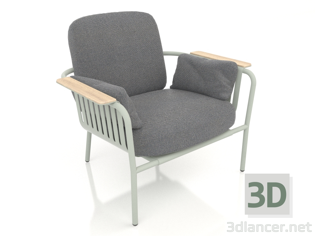 modello 3D Poltrona (Grigio cemento) - anteprima