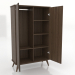 modèle 3D Armoire 4 1000x450x1650 mm (ouverte, frêne noyer éclairci) - preview