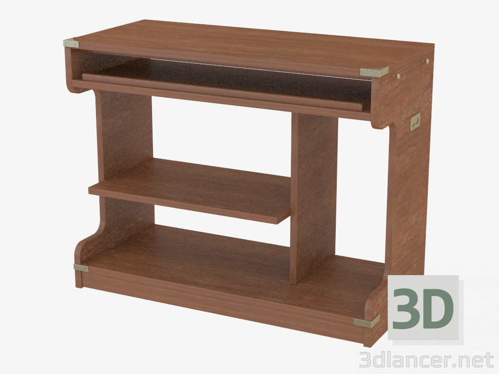 3d model Mesa de ordenador con una decoración de bronce - vista previa