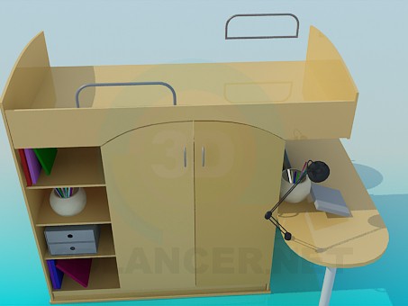 3d model furniture in the nursery - preview