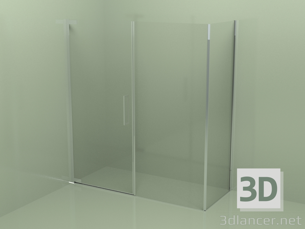 3d model Cabina de ducha sin marco (F2 + FG) - vista previa