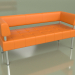 3d model Sofa three-seater Business (Orange leather) - preview