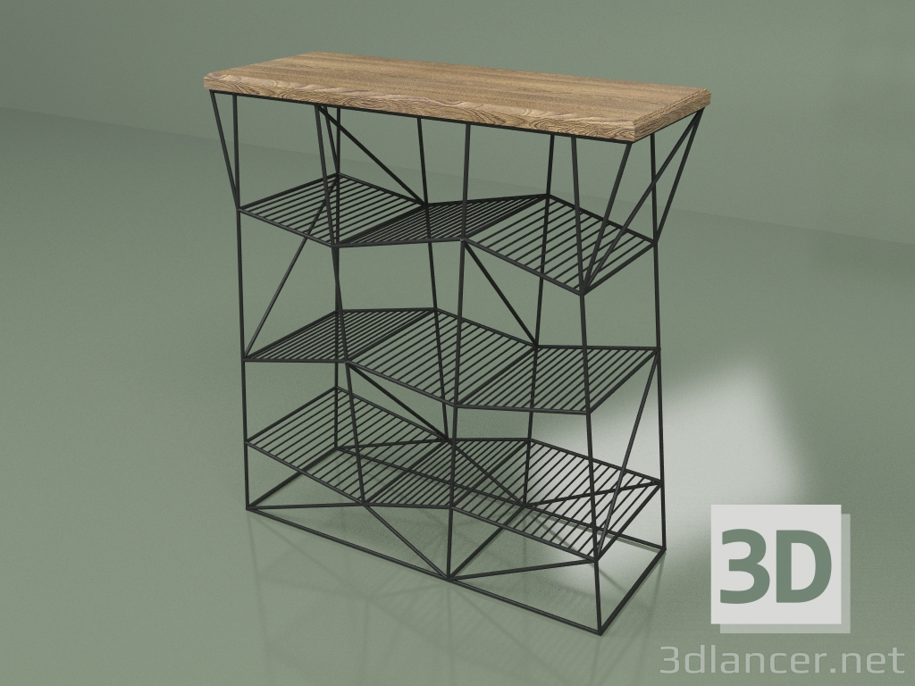 3d model Shoe rack Catena (rustic ash) - preview