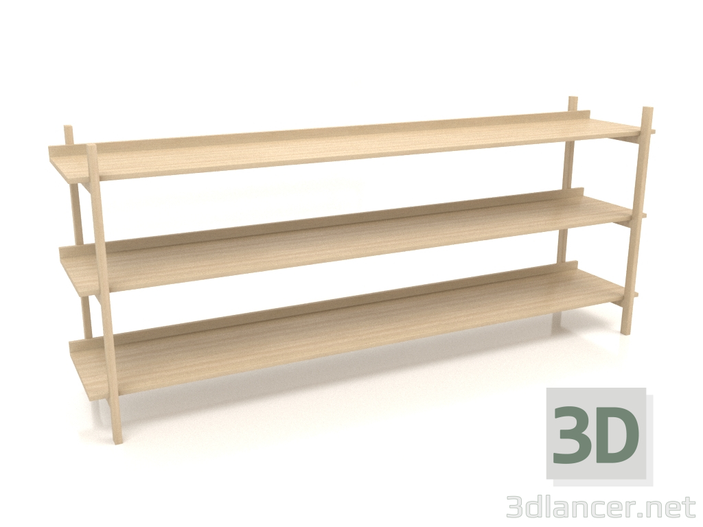 3d модель Стелаж ST 02 (1900х400х800, wood white) – превью