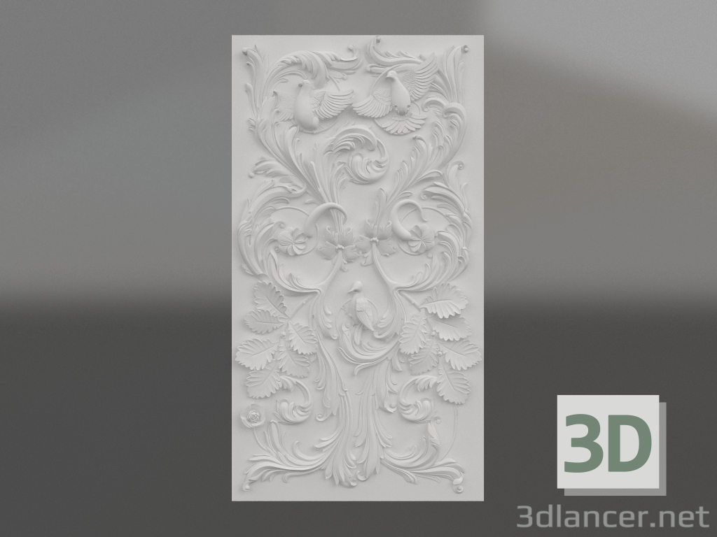 3D modeli Kısma Simetrik melodi - önizleme