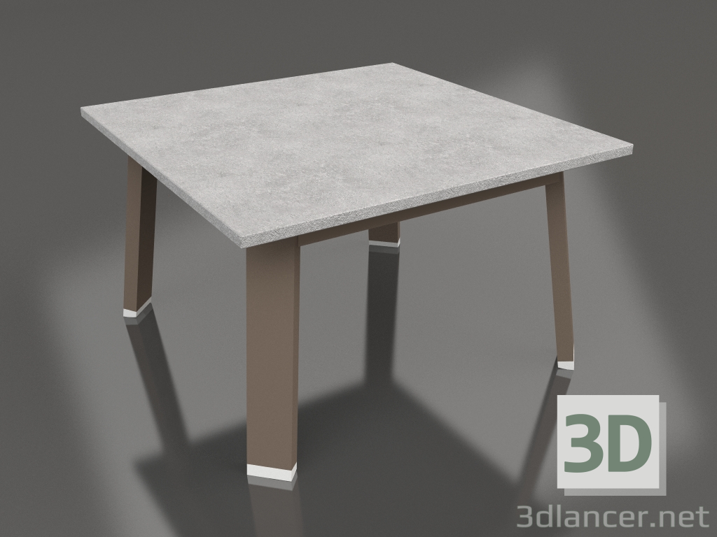 3d model Mesa auxiliar cuadrada (Bronce, DEKTON) - vista previa