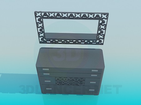 modèle 3D Commode - preview