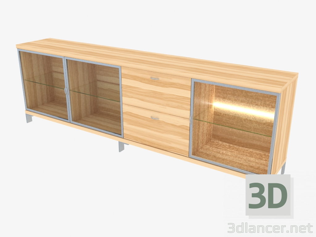 modèle 3D Buffet à quatre sections (150-33-2) - preview