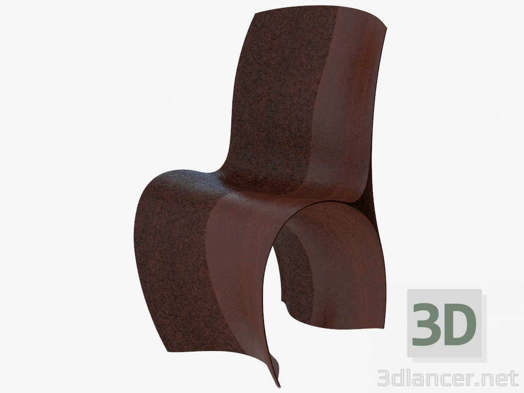 modèle 3D Chaise en bois - preview