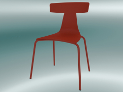 Silla apilable Silla de plástico REMO (1417-20, plástico rojo coral, rojo coral)