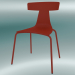 3d model Stackable chair REMO plastic chair (1417-20, plastic coral red, coral red) - preview