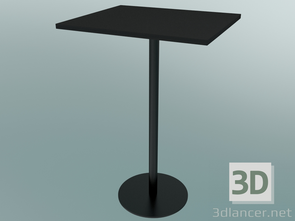 modèle 3D Table à manger Nærvær (NA13, H 102cm, 60x70cm, Stratifié Noir Fenix) - preview