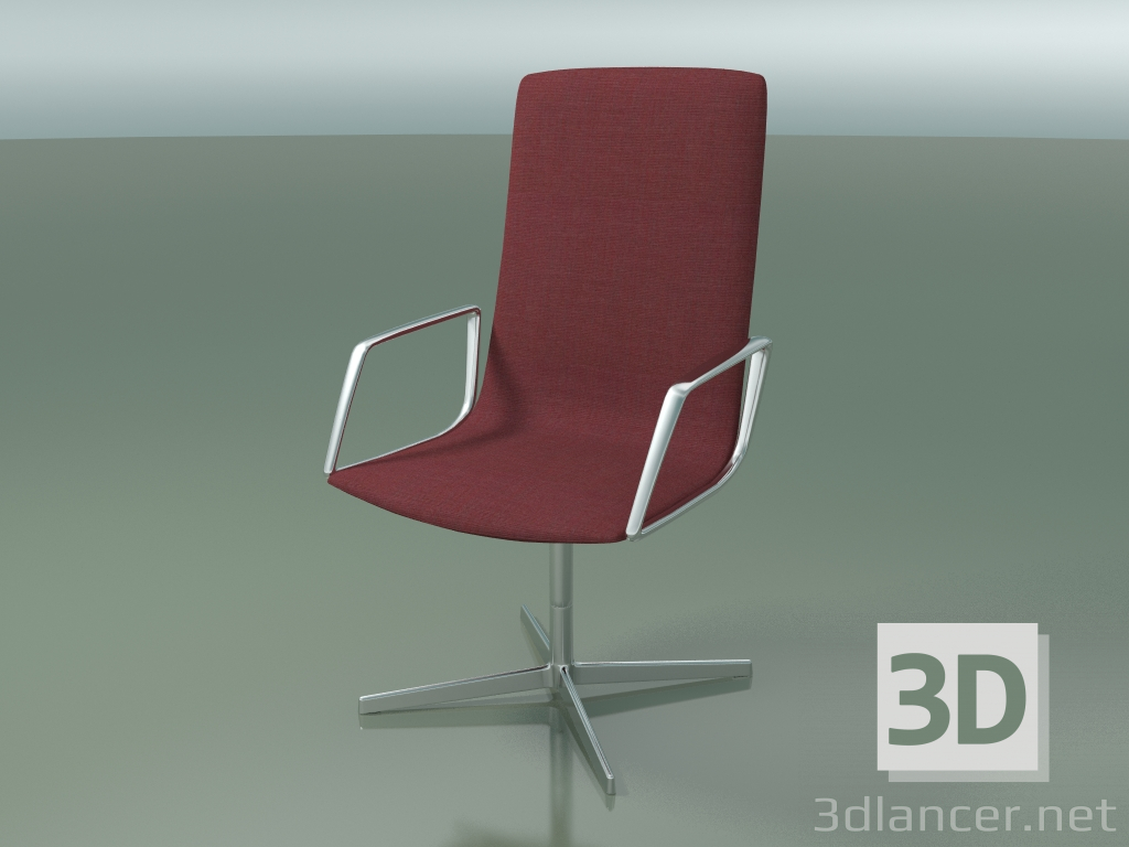 3d model Office chair 4913BI (4 legs, with armrests) - preview