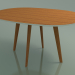 3d model Oval table 3506 (H 74 - 135x100 cm, M02, Teak effect, option 1) - preview