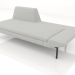 3d model Chaise longue abierta 186 con reposabrazos a la izquierda (patas de metal) - vista previa