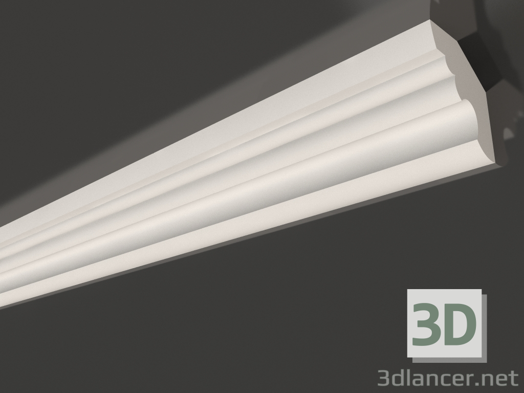 modello 3D Cornice per soffitto in gesso liscia KG 005 5 (40x40) - anteprima