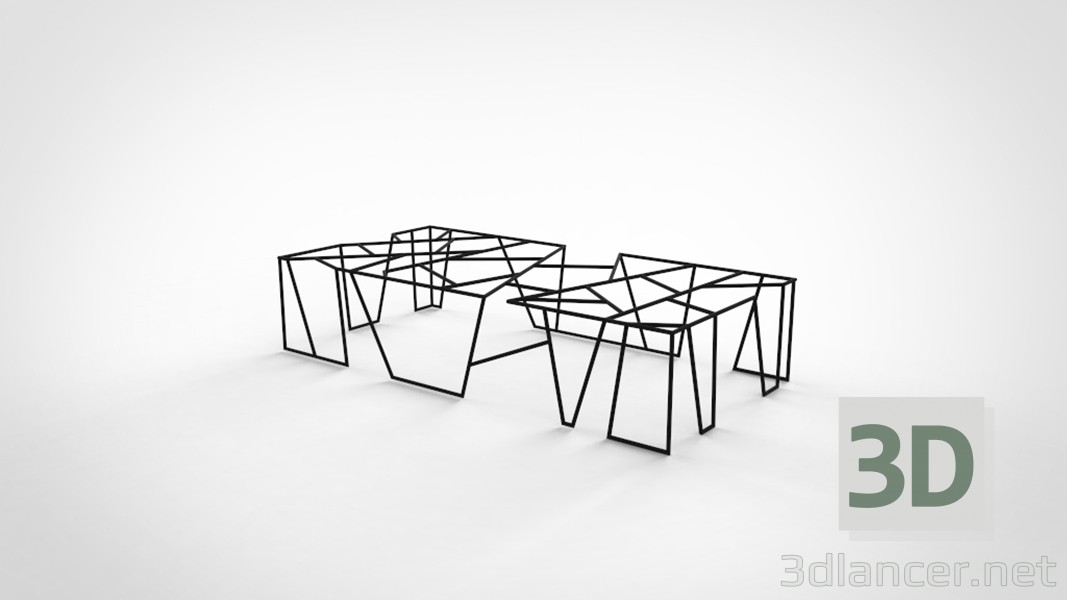 Modelo 3d Mesa de centro CARBONO 41 - preview