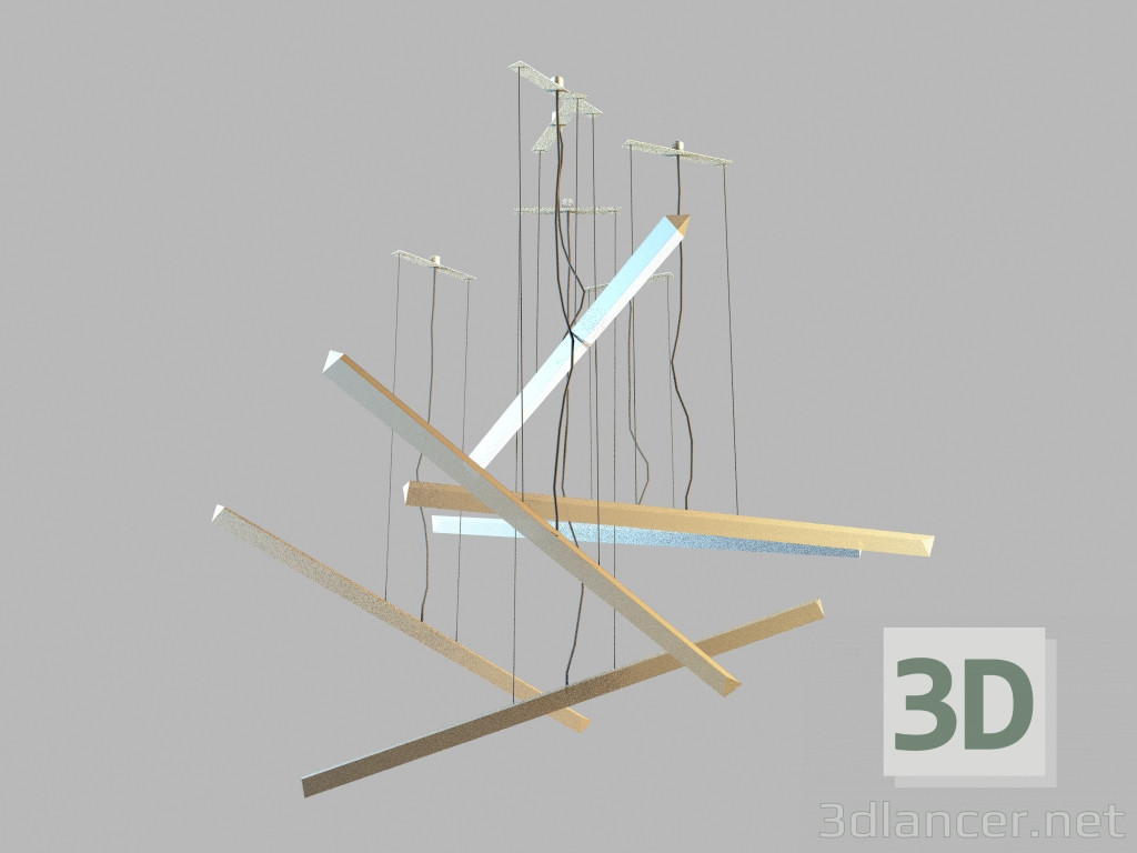 3d model Lámpara colgante de 2342 - vista previa