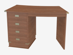 Bureau avec tiroirs et décor en bronze