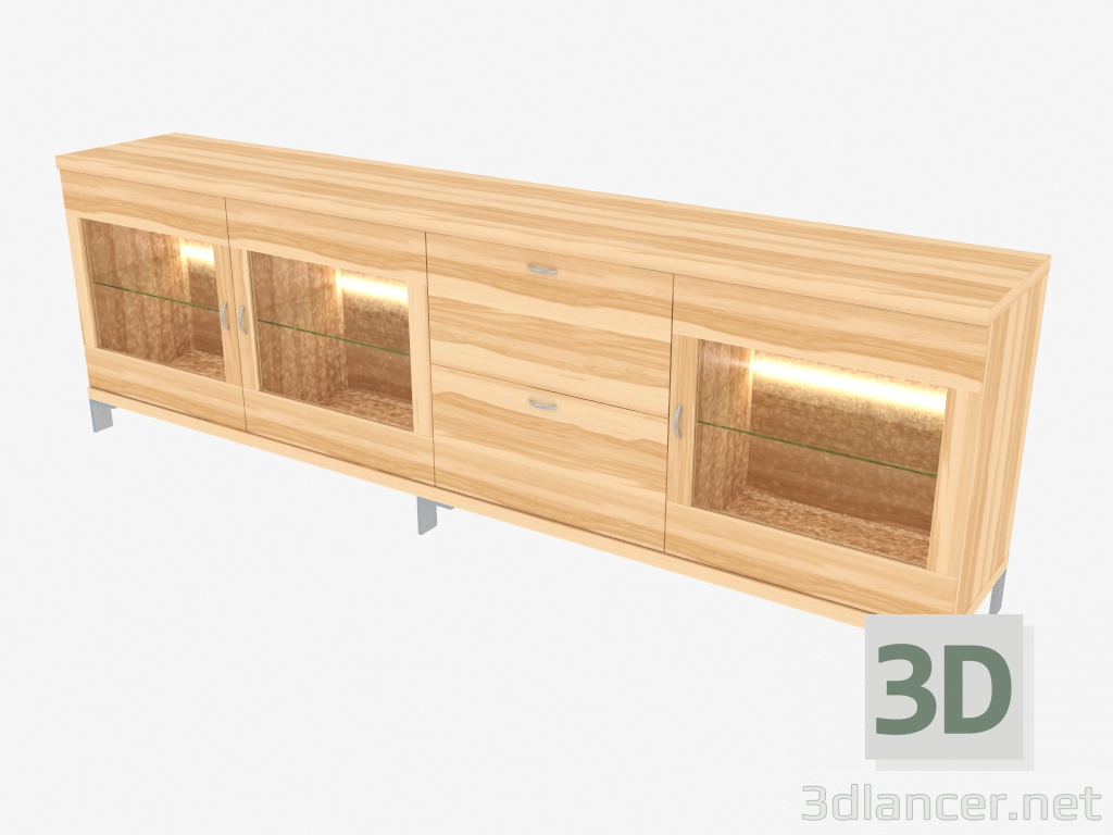 3D Modell Vierteiliges Buffet (150-33-3) - Vorschau