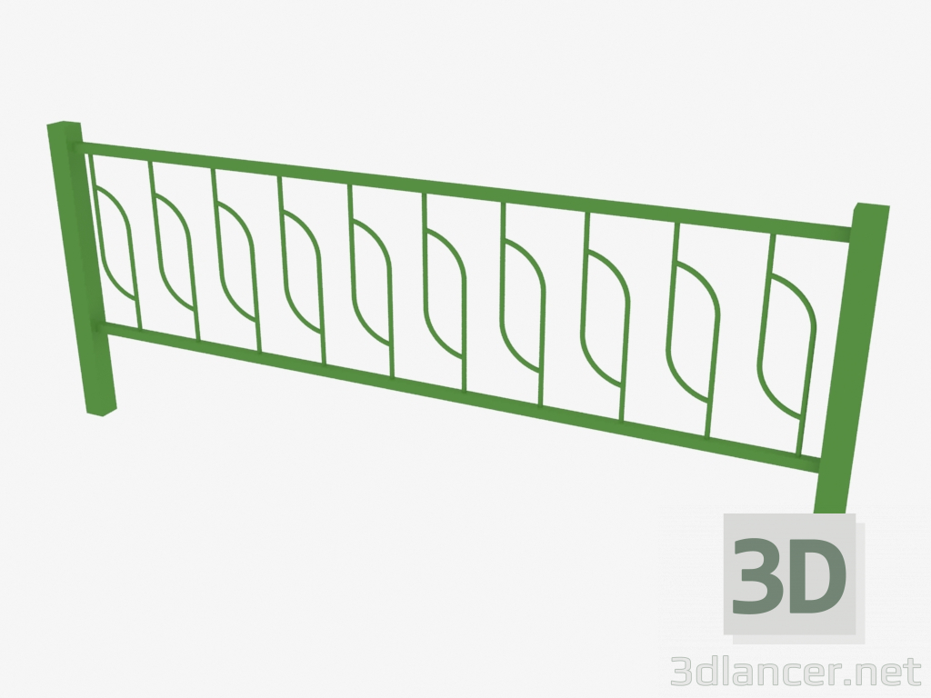 3d модель Огорожа (з 1 стійкою) (10005) – превью