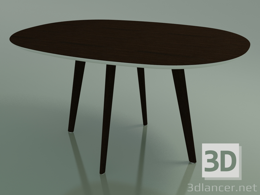 3d model Mesa ovalada 3506 (H 74 - 135x100 cm, M02, Wenge, opción 1) - vista previa