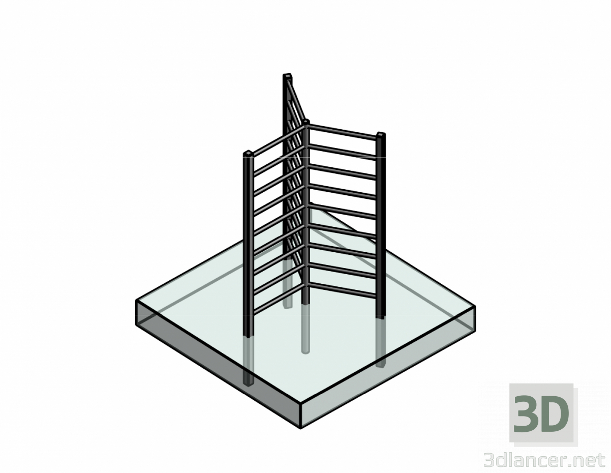 modello 3D Muro svedese_7 - anteprima