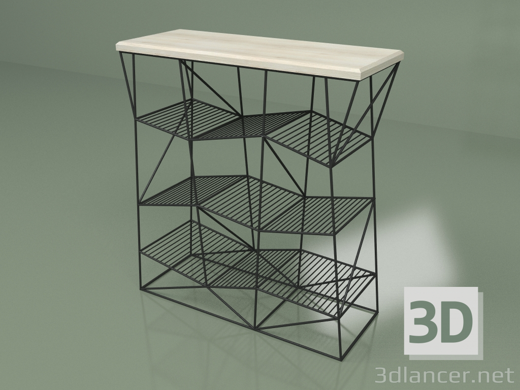 3d model Estante para zapatos Catena (fresno lavado) - vista previa