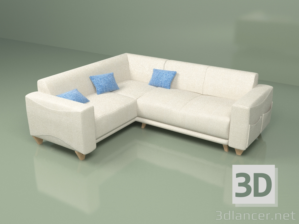 Modelo 3d Sofá Classy Sophie L max lado esquerdo (cinza-bege) - preview