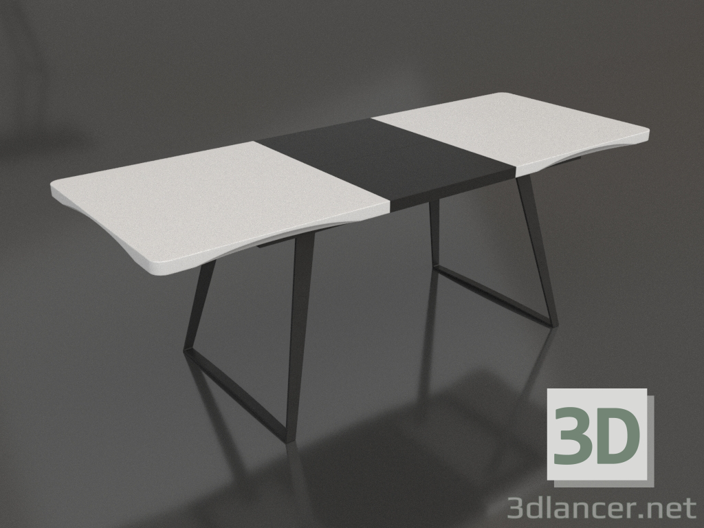 Modelo 3d Mesa dobrável Vermont desdobrada (preto-branco) - preview