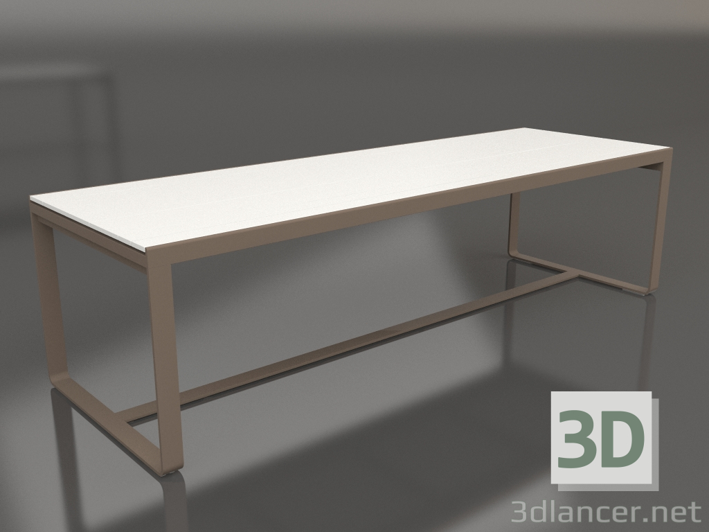 modèle 3D Table à manger 270 (Polyéthylène blanc, Bronze) - preview