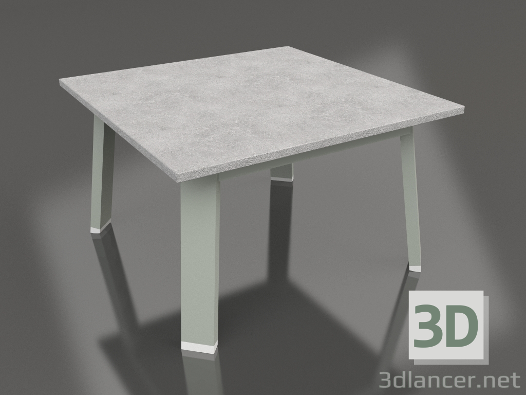 modello 3D Tavolino quadrato (grigio cemento, DEKTON) - anteprima