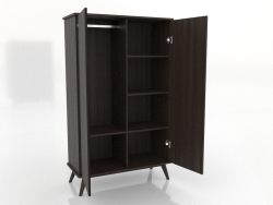 Cabinet 4 1000x450x1650 mm (open, ash walnut)