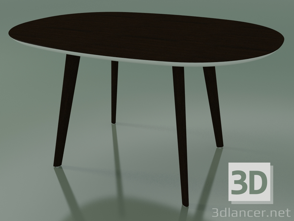 3d model Oval table 3506 (H 74 - 135x100 cm, M02, Wenge, option 2) - preview