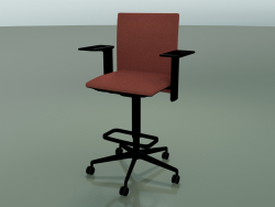 Tabouret 6505 (5 roues, avec rembourrage amovible, accoudoir réglable 3D XL, V39)