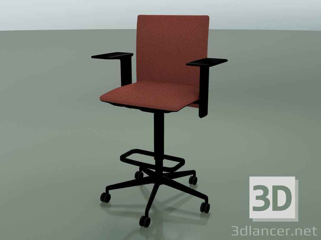 3d model Stool 6505 (5 wheels, with removable padding, 3D adjustable armrest XL, V39) - preview