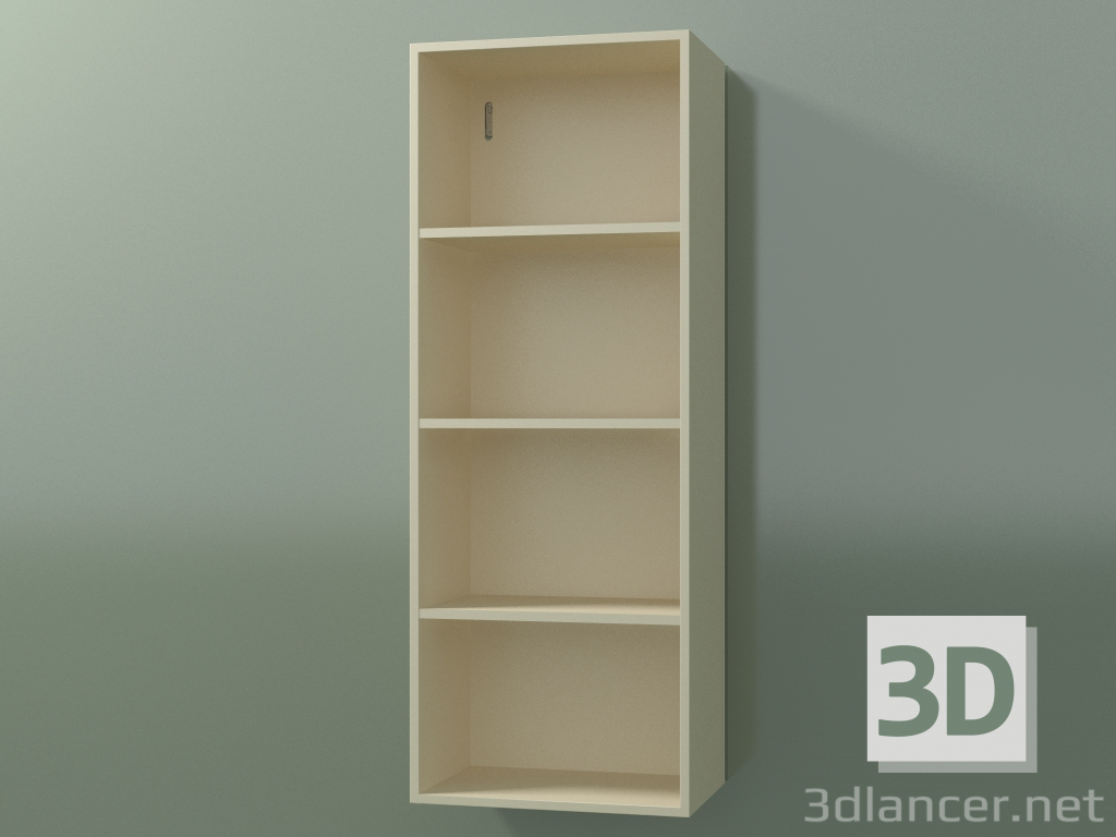 3d model Armario alto de pared (8DUBCC01, Bone C39, L 36, P 24, H 96 cm) - vista previa