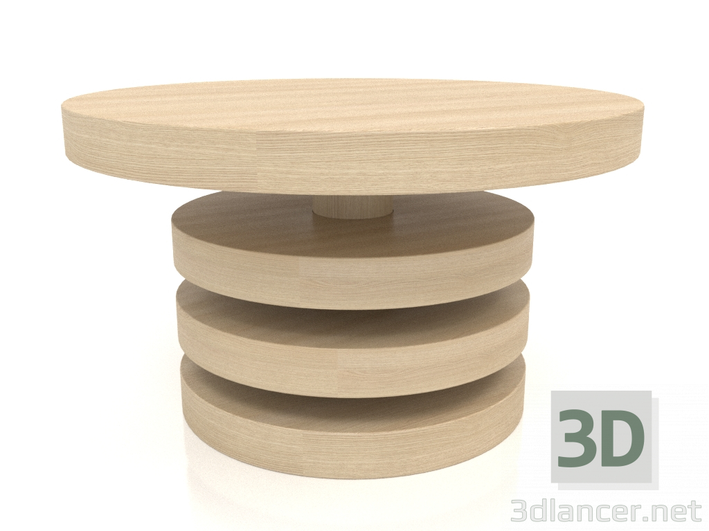 3d model Mesa de centro JT 04 (D=600x350, blanco madera) - vista previa