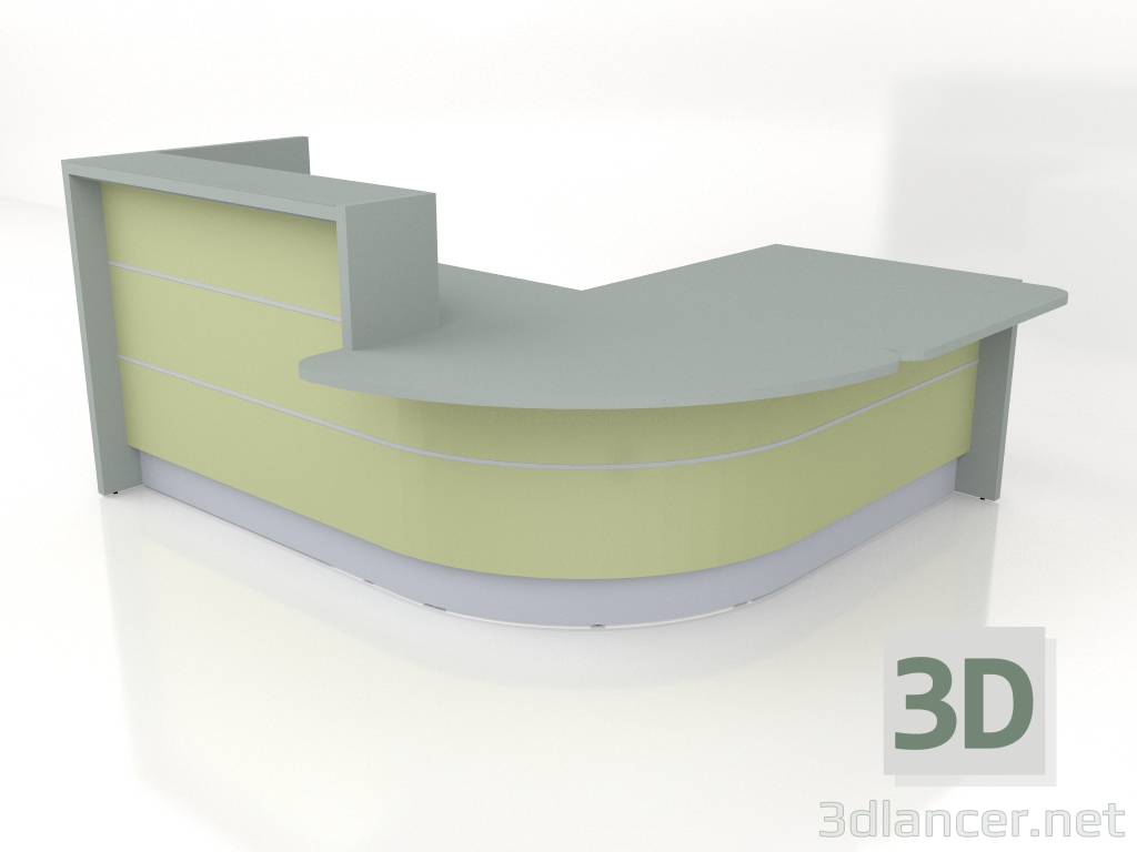 3d model Reception Desk Valde LAV111L (2442x2147) - preview