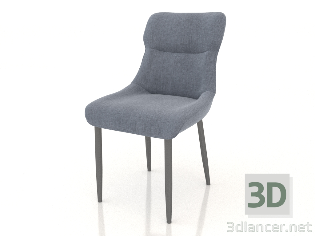 modèle 3D Chaise Fred (gris) - preview