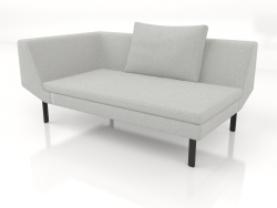 End sofa module 156 with an armrest on the left (metal legs)