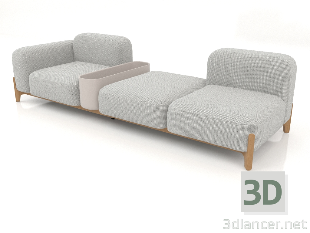 modello 3D Divano componibile (composizione 11) - anteprima