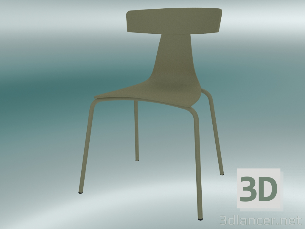 3d model Silla apilable Silla de plástico REMO (1417-20, plástico amarillo gris, amarillo gris) - vista previa