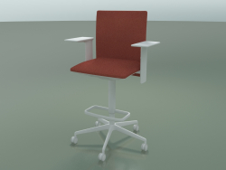 Stool 6505 (5 wheels, with removable padding, adjustable 3D armrest XL, V12)