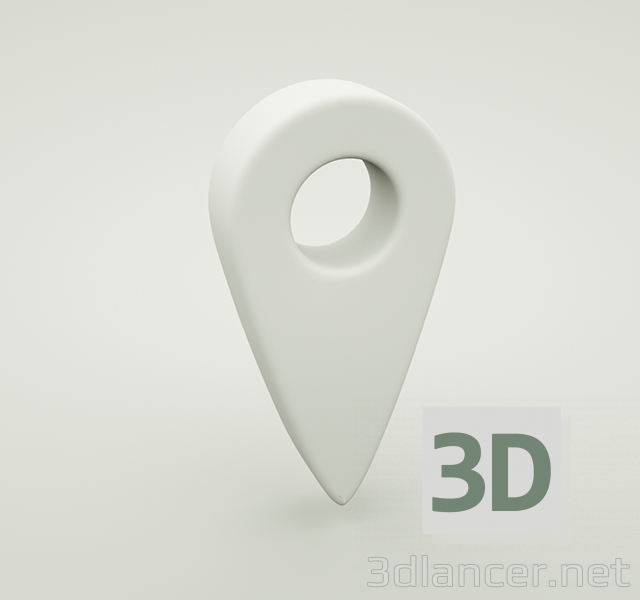 modello 3D di Posizione pin comprare - rendering