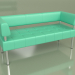 3d model Sofa three-seater Business (Green leather) - preview