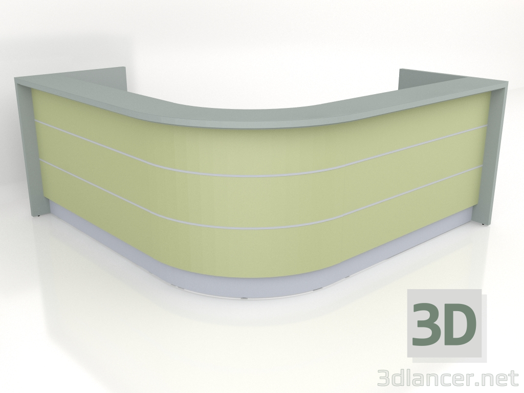 modello 3D Banco reception Valde LAV135L (2545x2545) - anteprima