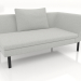 3d model End sofa module 156 with an armrest on the right (metal legs) - preview