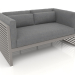 3D Modell 2-Sitzer-Sofa (Quarzgrau) - Vorschau